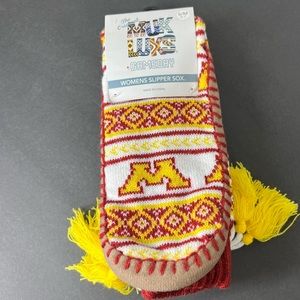 UNIVERSITY of MINNESOTA Muk Luks slipper socks‎ Women’s S/M 5-7 GOPHERS New NWT